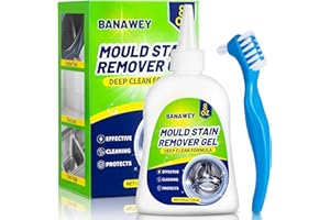 Mould Remover Gel - Household Washing Machine Cleaner, Tile Grout Cleaner with Brush, Mildew Stain Remover for Washer Rubber,