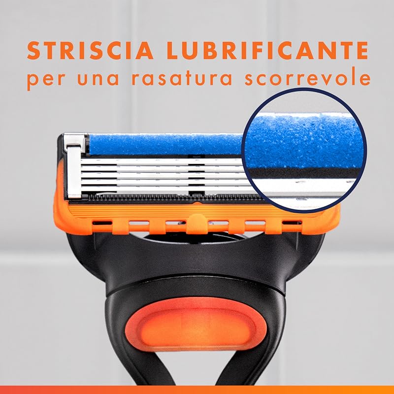 Fusion 5 Rasoio Barba Manuale, 12 Lamette di Ricambio, Multicolore