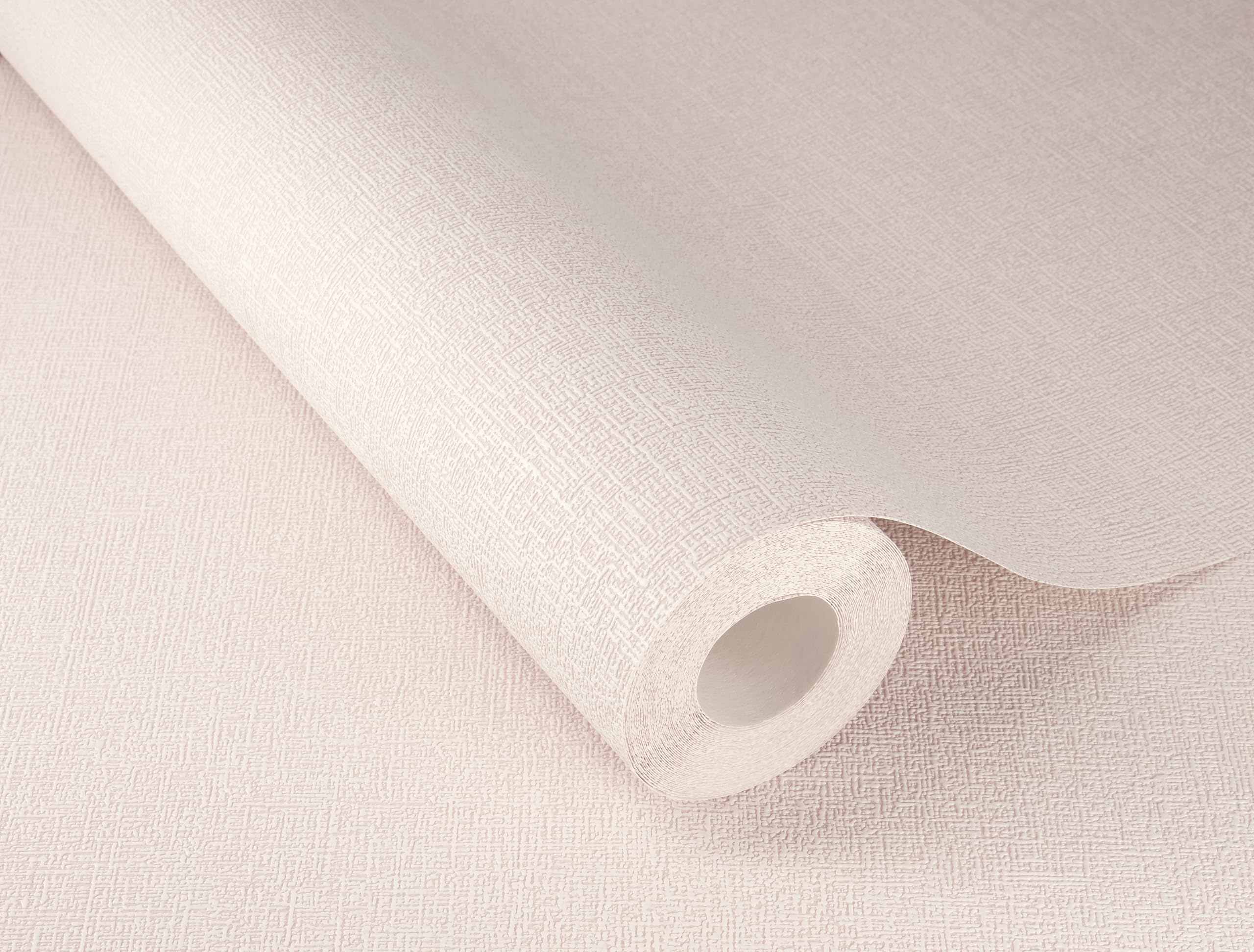 Rasch Welcome Home Collection 654141 Plain Non-Woven Wallpaper with Structure in Pink