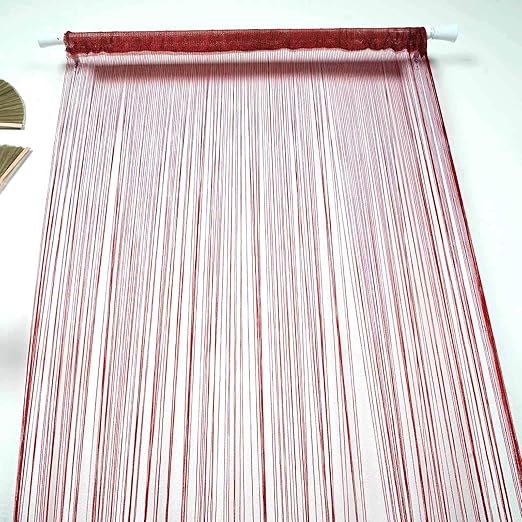 Amazon Com Tableclothsfactory Burgundy String Tassel Curtain
