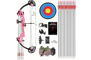 Lanneret Compound Bow and Archery Sets - Right Hand Archery Compound Bows 15-29 lbs Draw Weight Adjustable for Youth and Beginners，Hunting Bow Kit for Beginner
