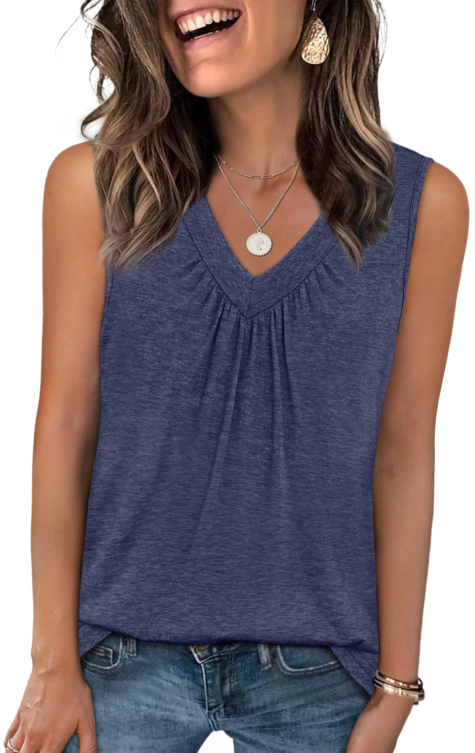 OFEEFAN Womens Tank Tops Loose Fit Summer Workout
