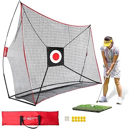 golf practice mat and net