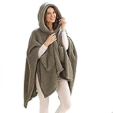 Cuddledown Wearable Sherpa Throw | Soft & Fluffy | Unisex, One-Size-Fits-Most | Toasty Warm | 58" x 58" | Meadow