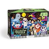 Mudpuppy - Haunted Graveyard 100 Piece Glow-in-The-Dark Jigsaw Puzzle | For Kids Ages 5+, Scary Scene of Monsters and Creatures, Hidden Glowing Details, Family Fun, Screen-Free Play, Recycled Paper