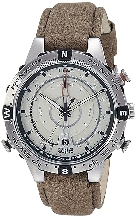 Intelligent Quartz Compass Chronograph Off-White Dial Mens Watch - T2N721