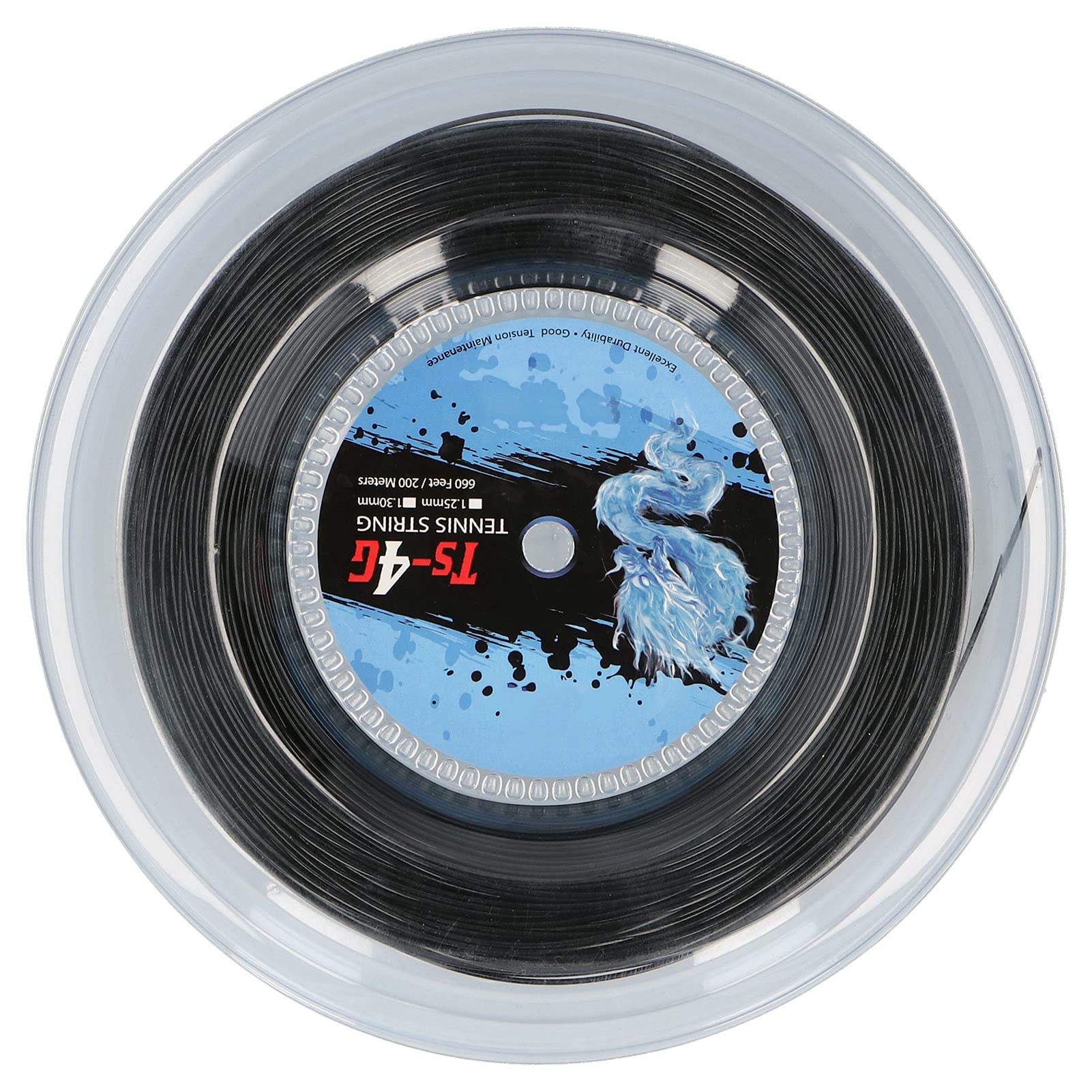 SUNGOOYUE Tennis Racquet String, 200m Polyester Tennis String Reel for Tennis Enthusiasts (1.30mm)