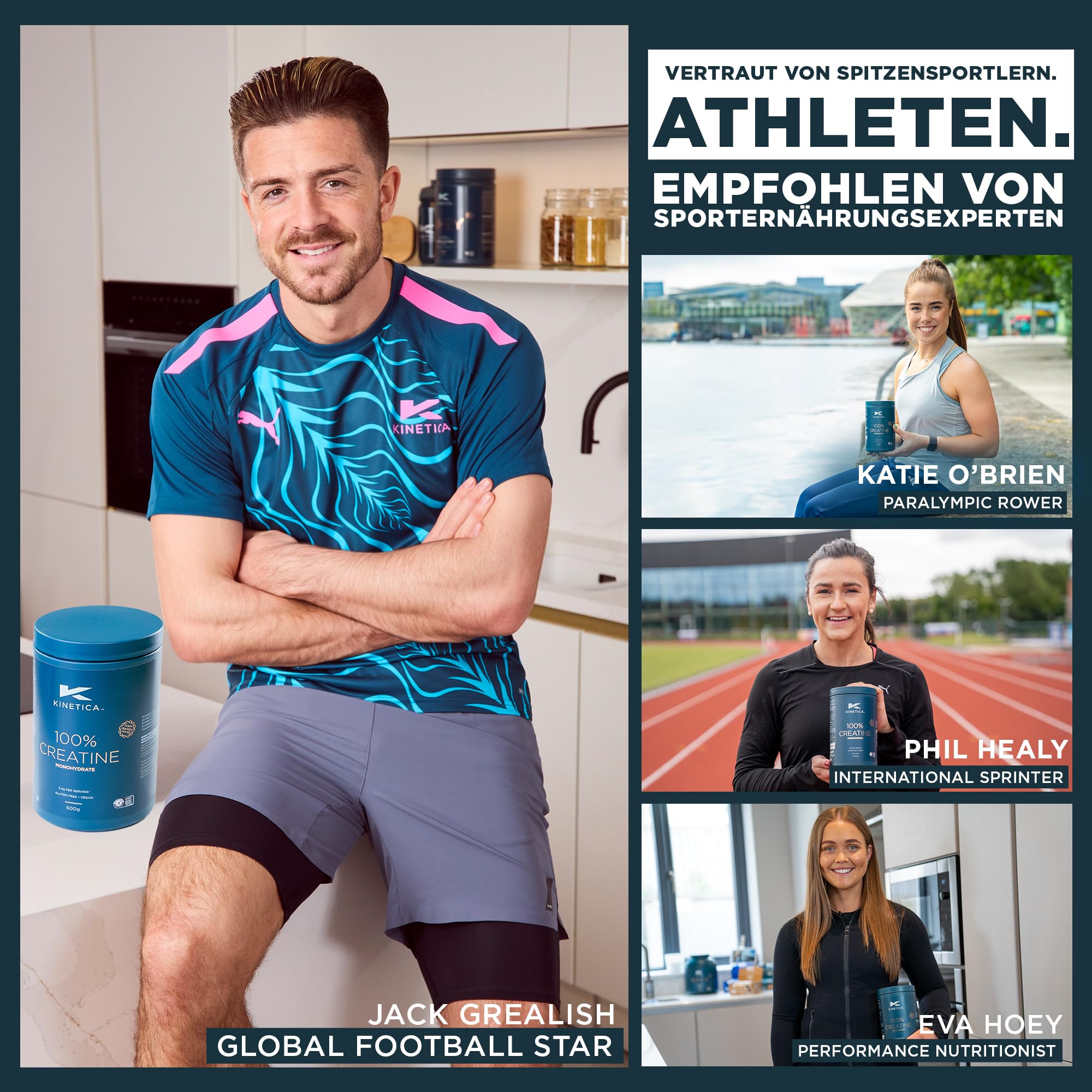 Kinetica Sports Creapure® 100% Kreatin Monohydrat Pulver - Geschmacksneutral | 3.4g Kreatin/Portion, 147 Portionen/500g Packung | Vegan & Glutenfrei | Unterstützt Leistungsfähigkeit & Muskelkraft 6