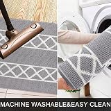 SHACOS Non Slip Hallway Runner Rug Grey 60x180 cm Entryway Kitchen Mat view 8