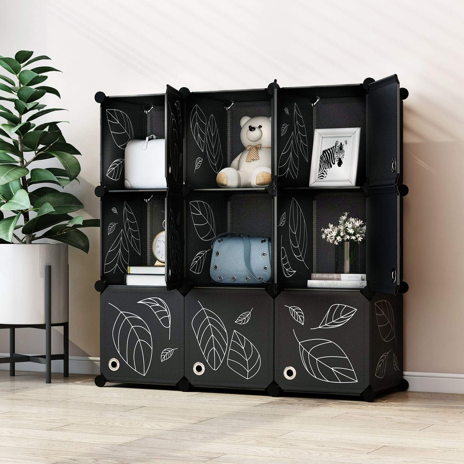 Greenstell Cube Storage Organizer, 9Cube Plastic Modular Closet
