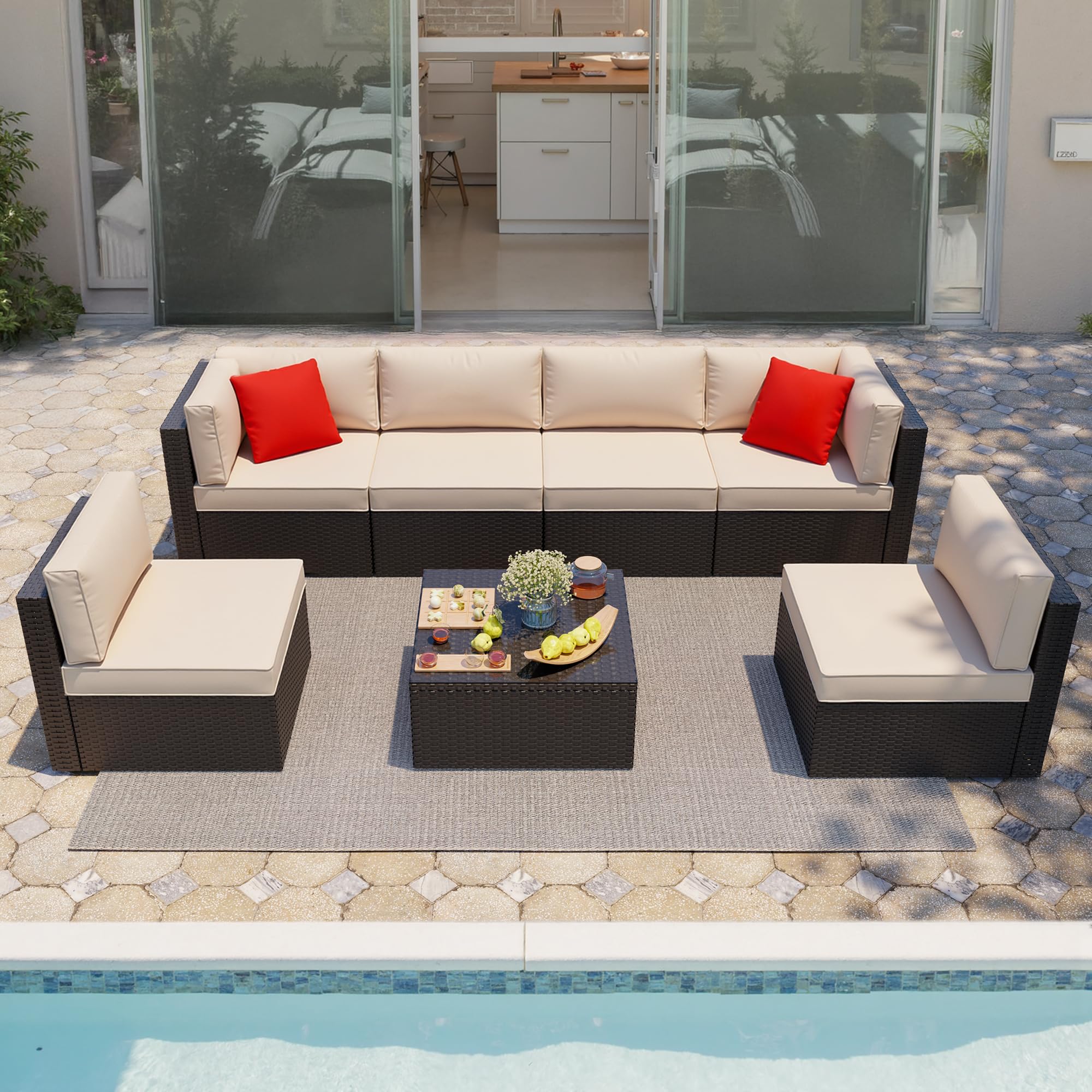 thumbnail image 2 of PIZZELLO Patio Furniture Sets Metal Frame All | Ubuy 2 of 13