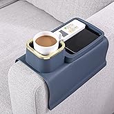HMASYO Couch Cup Holder Tray - Silicone Sofa Armrest Table Couch Drink Holder and Tray Organizer for Remote Snacks Cellphone,