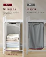 VASAGLE 2-Compartment Laundry Hamper with Shelf 92 L Slate Grey White BLH201W11 view 5