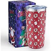 Lovydro Christmas Travel Mug Gifts, 20 oz Christmas Tumbler, Stainless Steel Travel Coffee Tumbler Cups, Xmas Water Bottle Keep Drinks Cold & Hot, Gifts for Winter Holiday Birthday Party