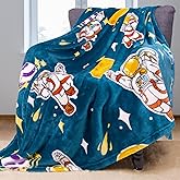 WMBLKT Astronaut Galaxy Blanket Soft Fleece Planet Space Throw Blanket Microfiber Ultra Cozy Fuzzy Blankets, for Couch, Bed, Travel, Adults, 50 x 60 inches