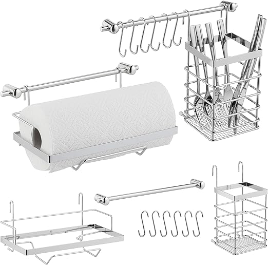 Amazon.de: 2 x Küchenutensilienhalter Set, Edelstahl-Optik