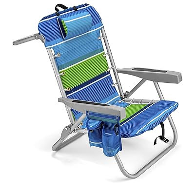 Buy Homevative Folding Backpack Beach Chair With 5 Positions Towel Bar Cooler Pouch Storage Pouch Cup Holder And Phone Holder Online In Poland B08shsf824