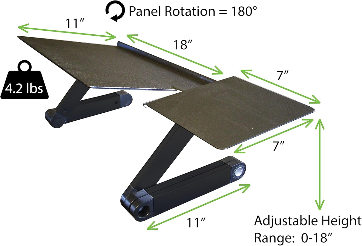 WorkEZ Keyboard and Mouse Tray ergonomic adjustable height angle negative tilt sit to stand up on-desk table-top desktop standing computer stand riser lift raise keyboards to standing height, black : Office Products