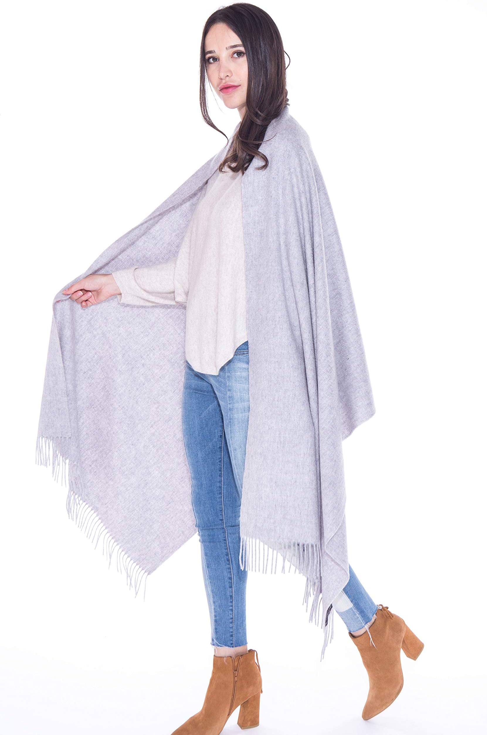 100% Cashmere Shawl Travel Wrap (Stole) - Extra Large Scarf for Women - by cashmere 4 U