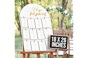 Stofinity Wedding Seating Chart Board Display for Wedding Reception - Rustic Seating Chart for Reception Display, Find Your Seat Sign Wood Board Decor Ideas