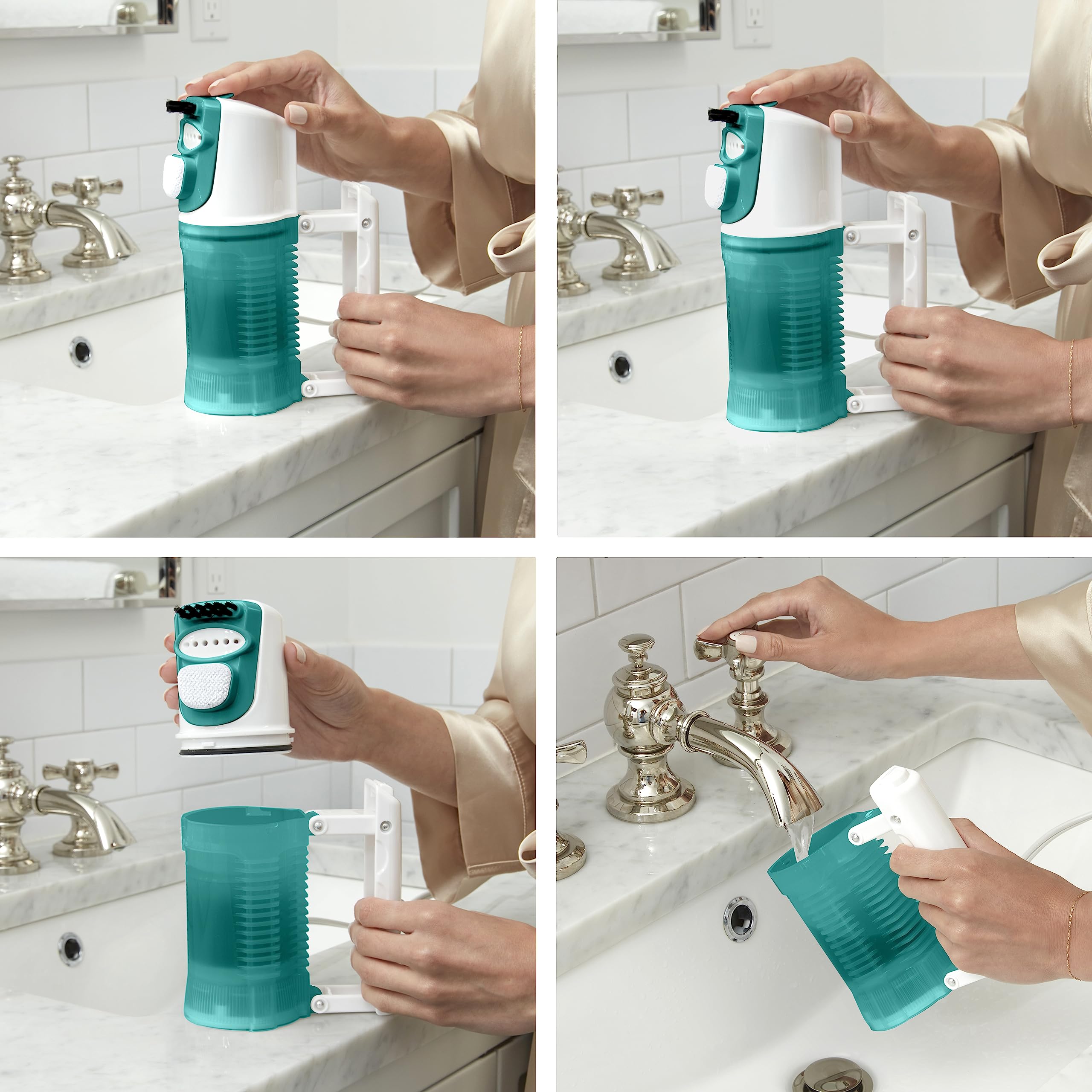 Conair Travel Steamer for Clothes - Mini Garment Steamer, Fabric Steamer in Green by Travel Smart - Packable in Carry On Luggage - Dual Voltage