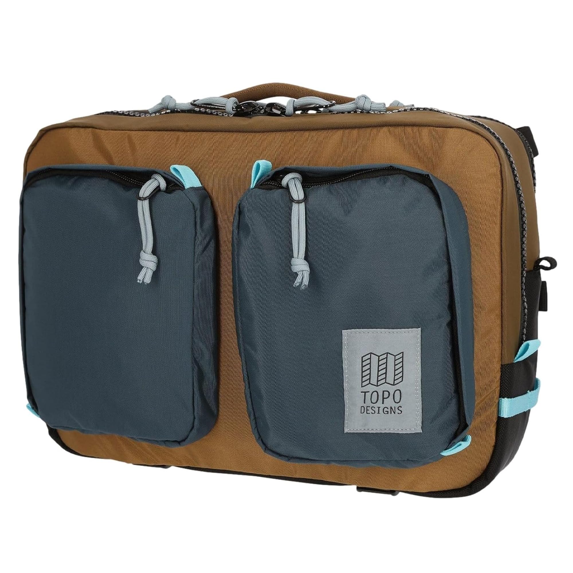 Topo Designs Global Briefcase - Desert Palm/pond Blue - One Size