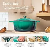 Nuovva Enamelled Cast Iron Dutch Oven Pot 3.1 Qt 22cm Green view 7