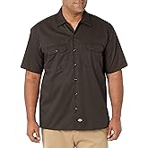 Dickies Men’s Short Sleeve Work Shirt – Durable Twill Button Down Shirts for Men, Lightweight Uniform for Daily Wear