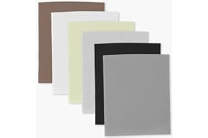 YARRD 6 Sheets Aida 14 Count Fabric - 12x18 Inch Black and Gray Shades Colored Cross Stitch Fabric 14 Count for Cross Stitch Embroidery Cloth Cotton Needlework Material for Crafts