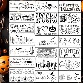 Halloween Stencils for Door Mats Halloween Stencils for Painting | Halloween Doormat Stencils for Crafts Reusable Boo Hocus Pocus Stencil for Wood Sign Doormats T-Shirt Door Hanger