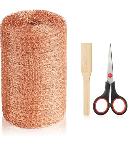 ATENGNES 5 In. X 50 Ft. Outdoor Copper Mesh Rodent Control Proof Wire Screen Roll DIY Blocker