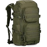 ROOT THREE 45L Tactical Backpack, Military Molle Backpack with 17" Laptop Compartment Survival Large Hiking Travel Rucksack for Outdoors