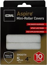 Coral 4 in Mini Roller Covers 10 Pack 5mm Short Pile Microfibre White view 2