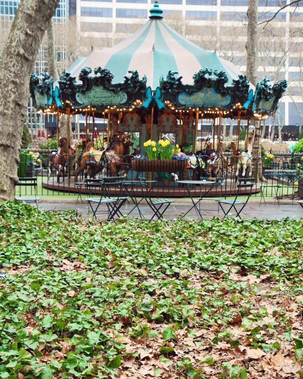 Bryant Park New York City Photograph - Bryant Park Carousel
