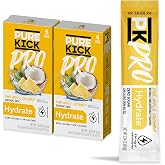 Pure Kick Pro Pineapple Coconut Hydration Drink Mix Packets - Pack of 2 | Pineapple Coconut Zero Calorie Hydration Drink Mix, 2X Electrolytes, Vitamins A, C and E - Just Add Water