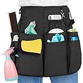 LoDrid Professional Cleaning Apron with 9 Pockets and Adjustable Waist Belt, Cleaning Caddy Aprons for Cleaning Work of House