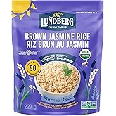 Lundberg Organic Brown Jasmine Rice - Microwave Ready in 90 Seconds, Regenerative Organic Long Grain Rice, Gluten Free, 227g 