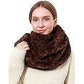 LA CARRIE Womens Leopard Print Infinity Scarf Loop Circle Neck Warmer
