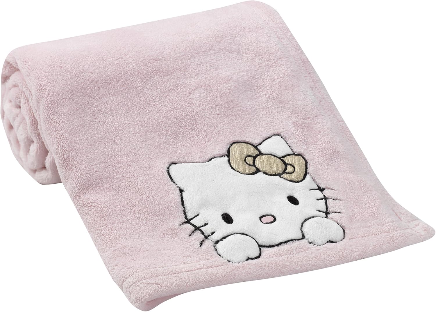 Bedtime Originals Hello Kitty Luv Blanket, Pink/Gold Bebé