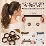 Admygo Elastic Hair Bands 50 Pcs Dark Brown No Damage Bobbles view 4