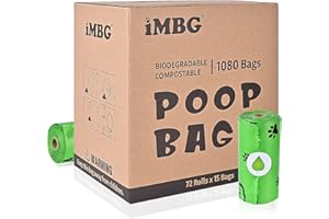 iMBG Dog Poop Bags, 72 Rolls, 1080 Counts, 13 x 9 inch Poop Bag Refill Rolls, Lavender-Scented, Extra Thick, Leak Proof, Dog Waste Bag for Dogs and Cats