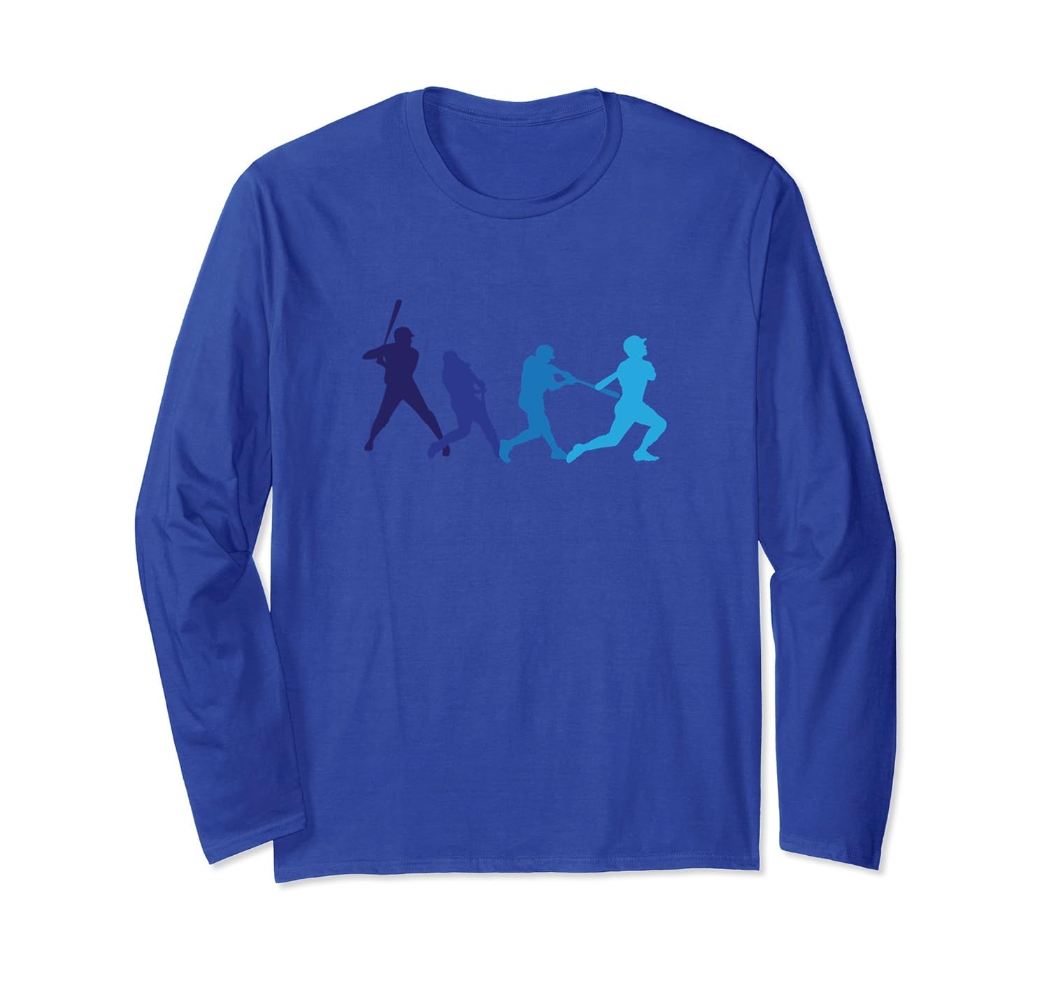 I Love Baseball Long Sleeve Shirt - Blue Batter Shirt-anz