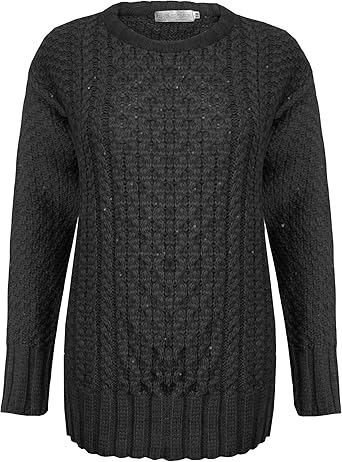 cable knit black jumper