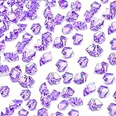 DomeStar 550PCS Bright Purple Vase Fillers, Acrylic Fake Crushed Ice Purple Gems Crystals Plastic Diamonds for Vase Fillers Centerpiece Fish Tank Table Scatter Photography Props Display Decoration