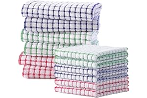 3 Pack Kitchen Towels and Dishcloths Set 16 x 11 Inch Super Soft Absorbent Dish Towels Bulk for Drying Dishes, Hands Cleaning