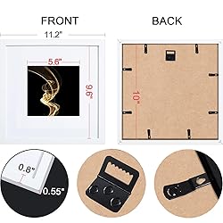 HEART ART 10x10 White Picture Frames set of