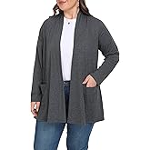 Shiaili Long Plus Size Cardigans for Women Easy to Wear Open Front Clothing
