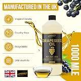 Lucemill Grapeseed Oil 1L 100% Pure Cold-Pressed Carrier Oil for Skin Hair view 5