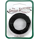 Speedy Stitcher BTH140-01 Heavy Duty Coarse Polyester Thread, 30 Yards, Black, 1-Skein