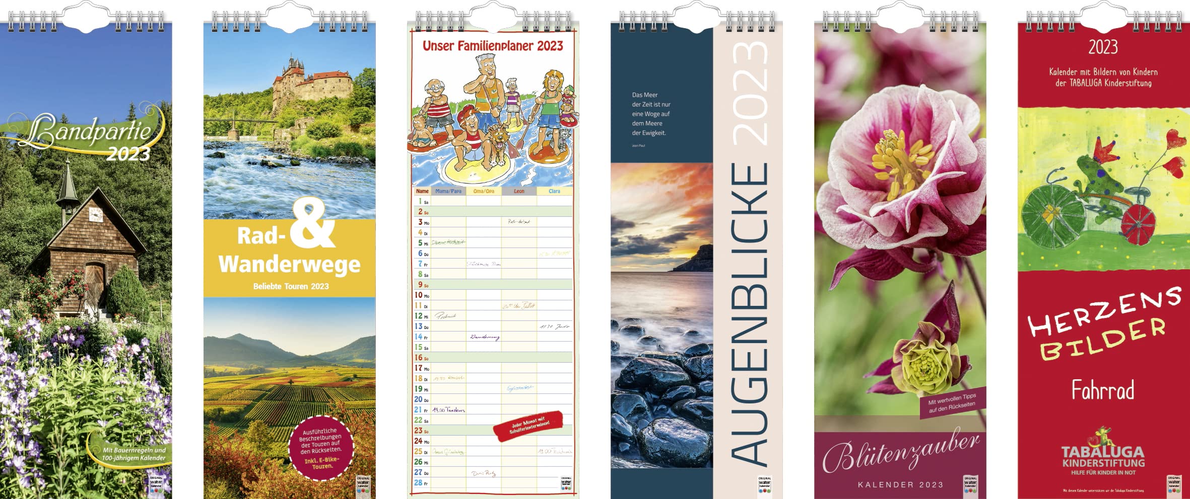 BRUNNEN Monthly Calendar 2023 15.5 x 48 cm